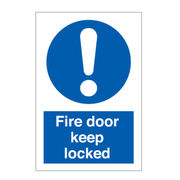 Fire Door Keep Locked Sign